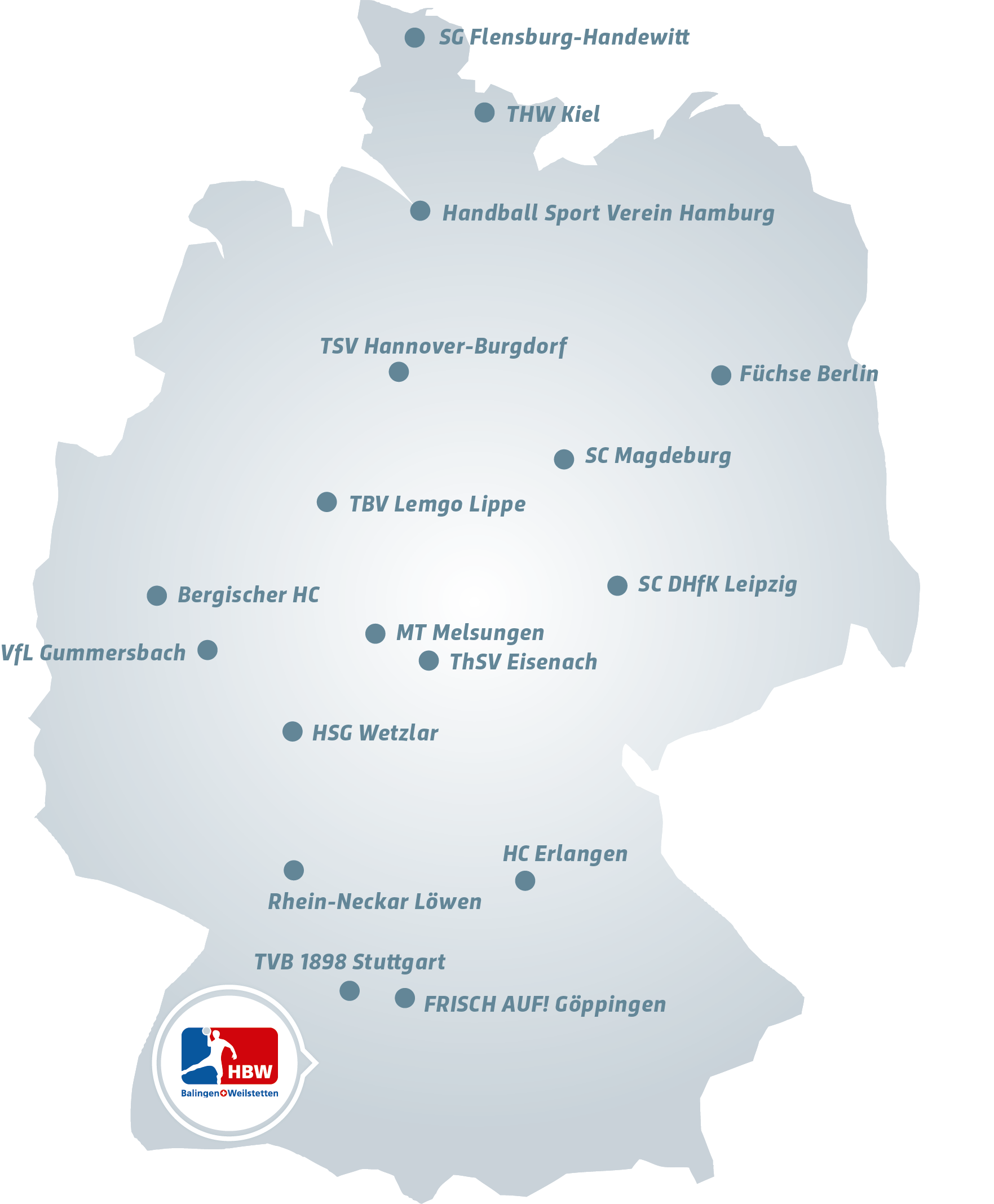 Spielorte der Handball-Bundesliga 2023//2024